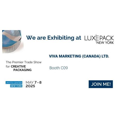 Join Viva at Luxe Pack New York, at Booth C-09